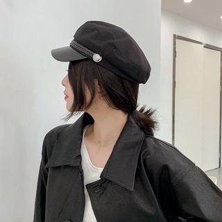 Nón beret basic đen trơn