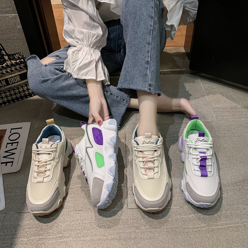 [Hàng mới về] Giày thể thao nữ Sneakers phong cách trẻ hàn quốc Ulzzang,giày siêu thoáng khí nhẹ cho (8803)