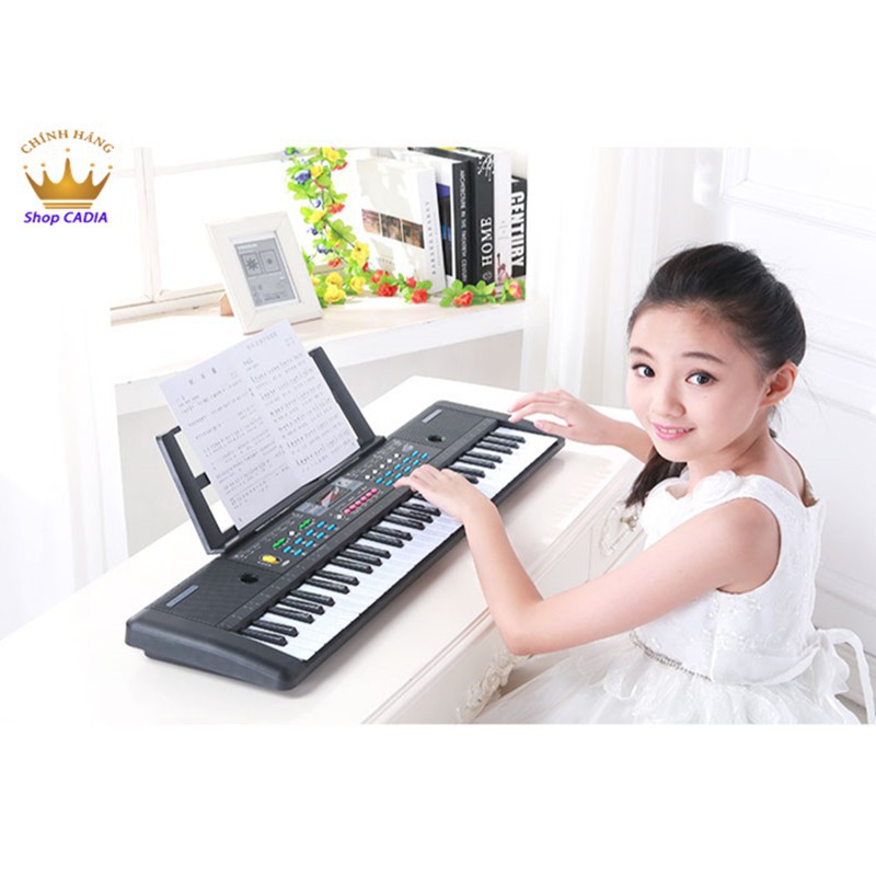 [CÓ SẴN] Đàn Piano Điện Tử Keyboard 61 Phím Kèm Mic - Đàn Organ Đàn Điện Tử Cho Bé Luyện Tập - Nhiều bài hát, chức năng