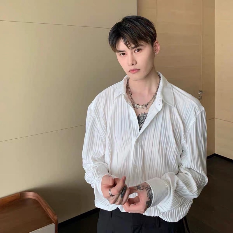 ÁO SƠ MI TRẮNG OVERSIZE NAM T1 |TAHISHOP|