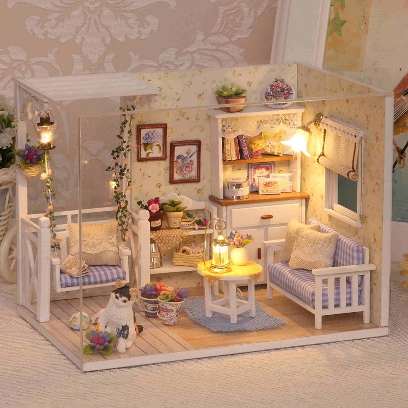 Khối xây dựng quà tặng mô hình biệt thự 3d ba chiều1111