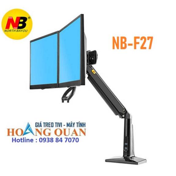 Giá Treo 2 Màn Hình Máy Tính NB - F27 [ Dùng cho màn hình 14&quot; - 27&quot; ] - [ HÀNG CHÍNH HÃNG ]