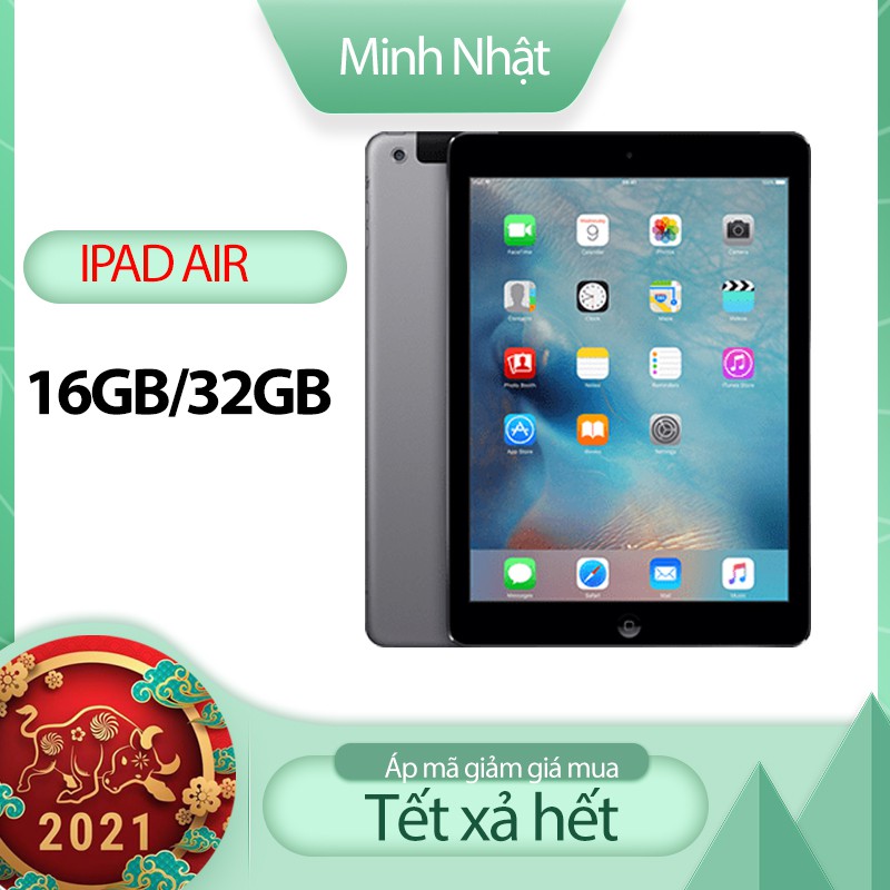 Máy Tính Bảng Ipad Air 1 Quốc tế chính hãng Apple màn hình retina hiển thị sắc nét ios 12 | BigBuy360 - bigbuy360.vn