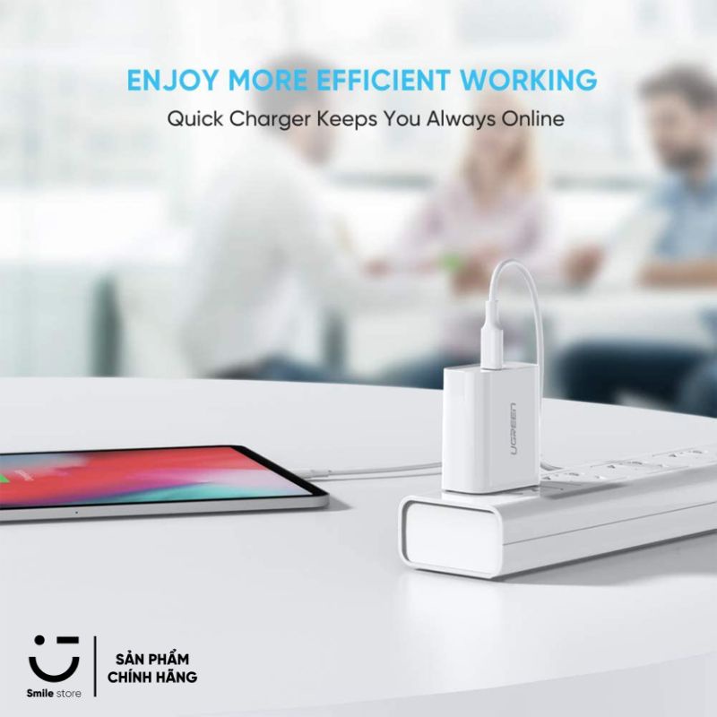 Cốc Sạc Nhanh UGREEN 1 Cổng USB Type C Hỗ trợ PD QC 4.0 3.0 Tối Đa 20W Dùng Cho ip12/ip11/XS Max/XS/ip8+ và Android