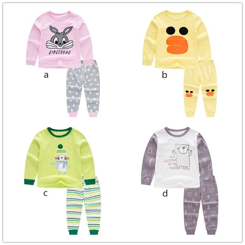 Bộ Đồ Ngủ Pijama 2 Món Họa Tiết Hoạt Hình Cho Bé Từ 3-13 Tuổi