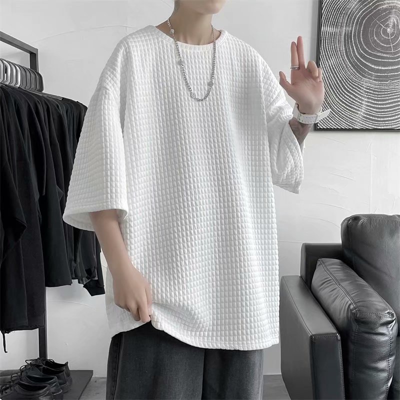 Áo Thun Tay Ngắn Cổ Tròn Thời Trang Phong Cách Hàn Năng Động Cho Nam