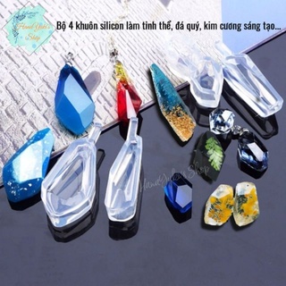 Khuôn silicon đúc trang sức bằng Resin, Jesmonite , nến handmade trong trang sức, trang trí...