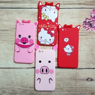 Ốp lưng iPhone 6/6s dẻo màu hình thú có tai cực đẹp