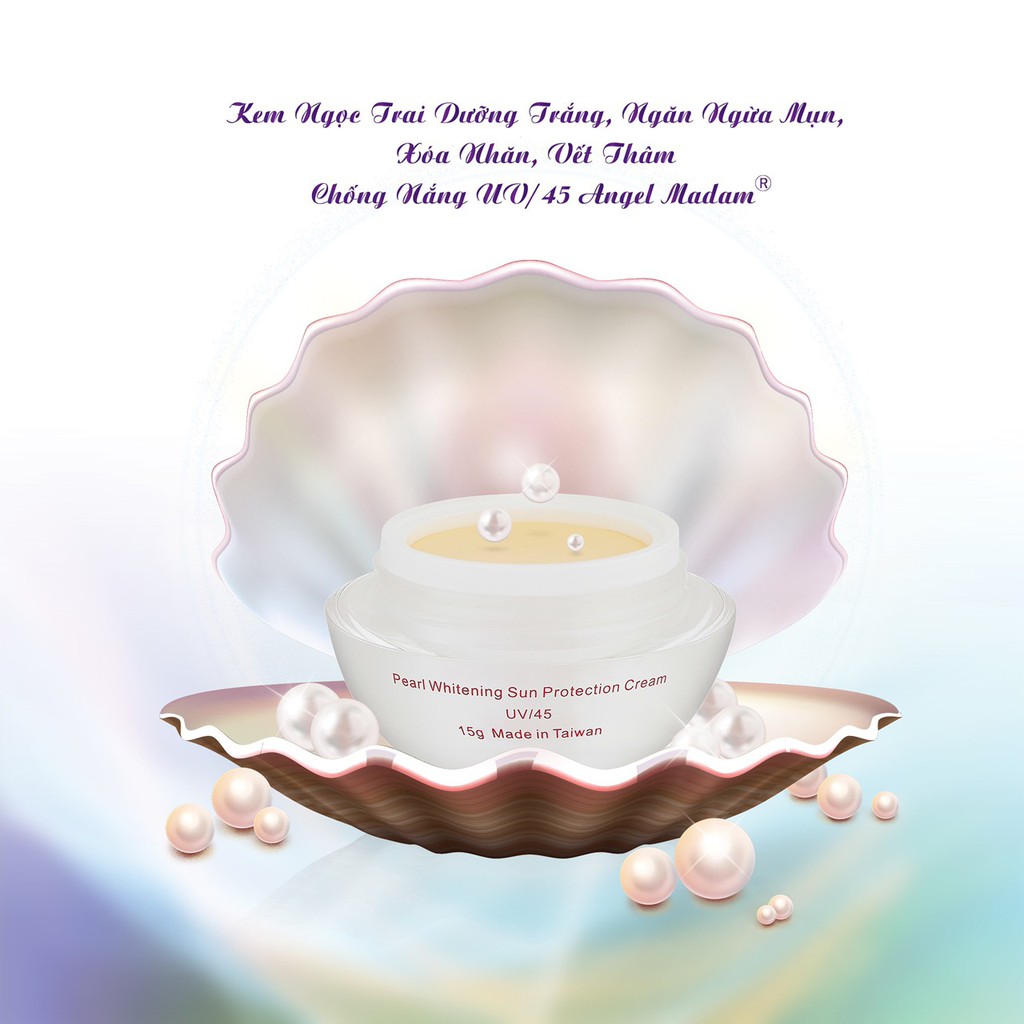 Kem Ngọc Trai Angel Madam Trắng Da, Xóa mụn ® Anti – Rich Pearl Whitening Cream& Remove Pimpes Acnes