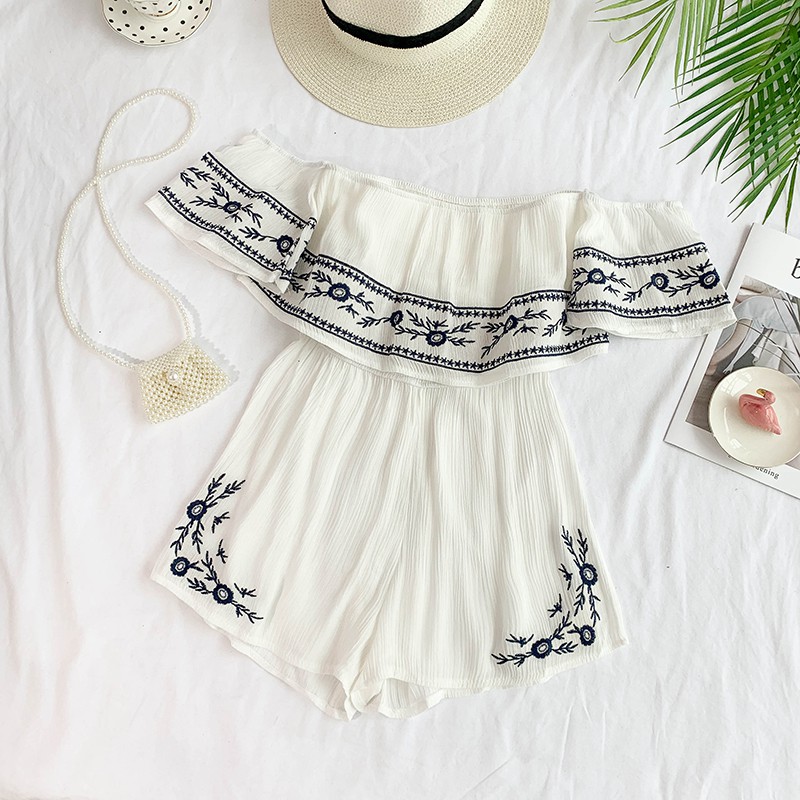 JUMPSUIT ULZZANG LỆCH VAI