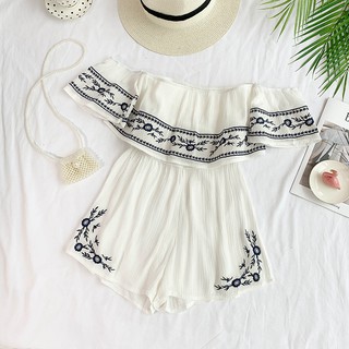 Jumpsuit ulzzang lệch vai