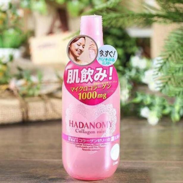 Xịt khoáng Hadanomy Collagen Mist 250ml xịt dưỡng ẩm tăng đàn hồi da hàng Nhật