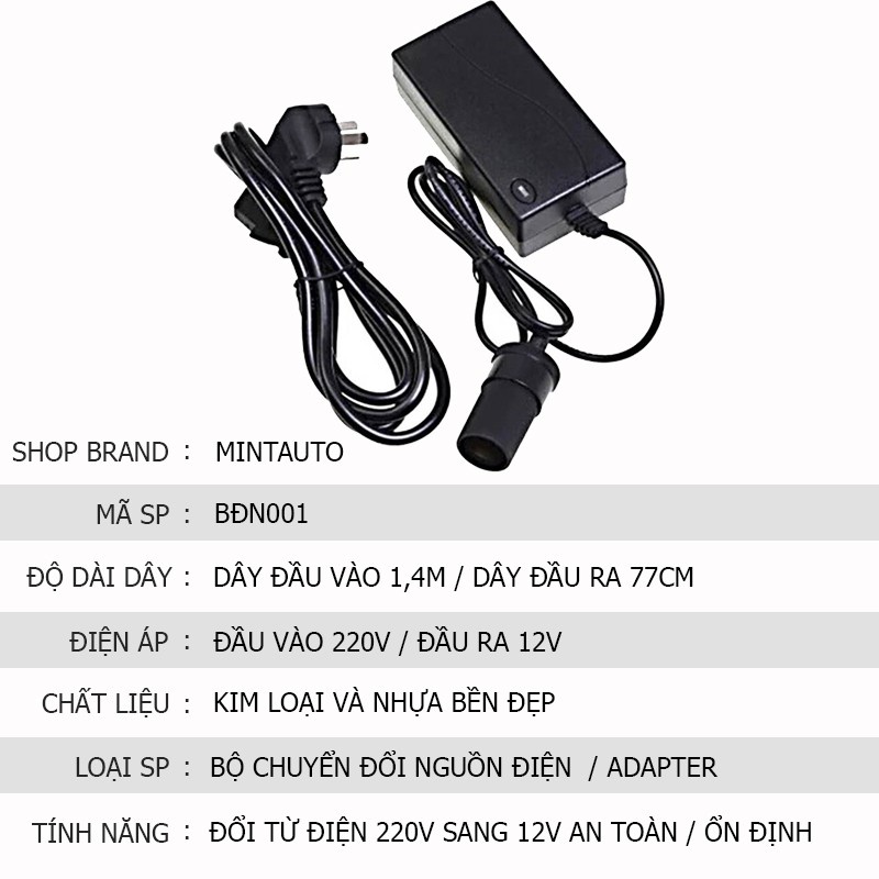 Bộ đổi nguồn 220v sang 12v, cục chuyển điện 220v sang 12v, cục đổi nguồn từ 220v sang 12v TVT-290