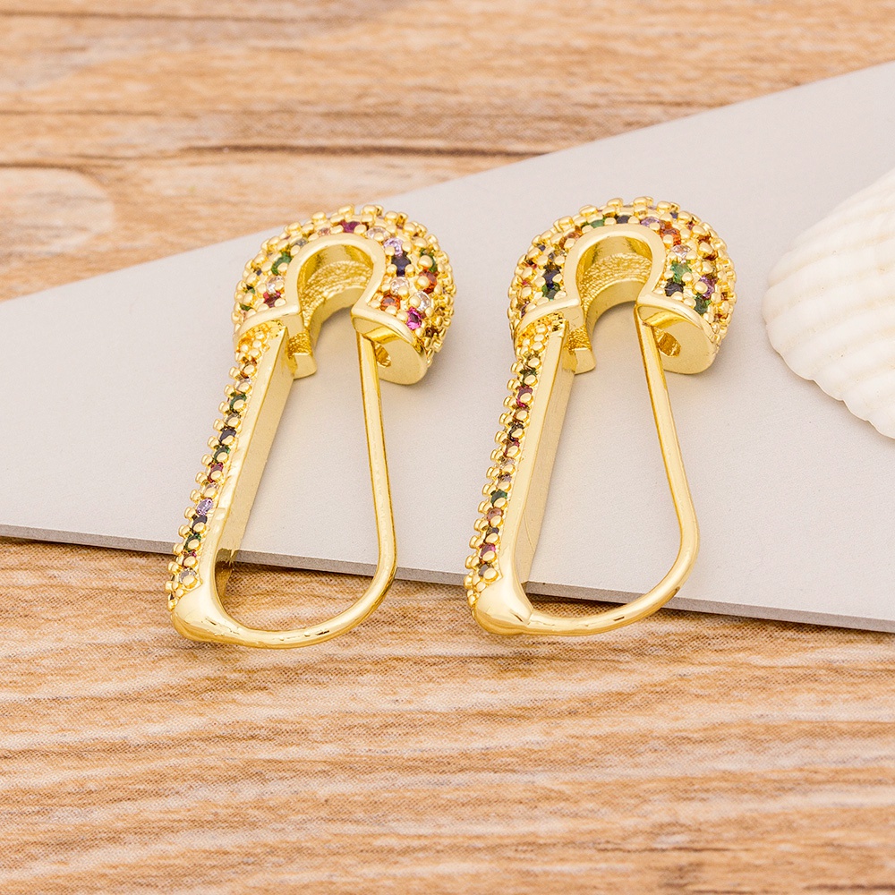 Hoa Tai Dáng Dài Đính Đá Nhiều Màu Sắc Thiết Kế Mới Cho Nữ