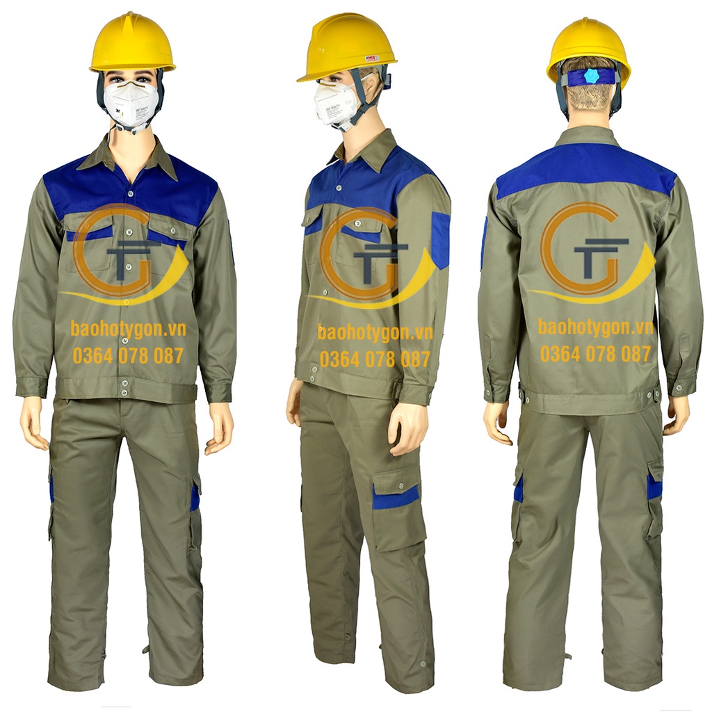 BỘ QUẦN ÁO PHỐI MÀU XÁM ĐẬM PHỐI XANH DƯƠNG CAO CẤP