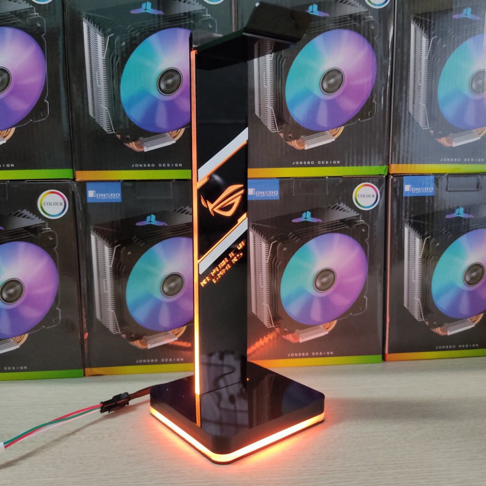 💥  Giá treo tai nghe Gaming Logo ROG Led RGB, tặng kèm bộ khiển màu 0