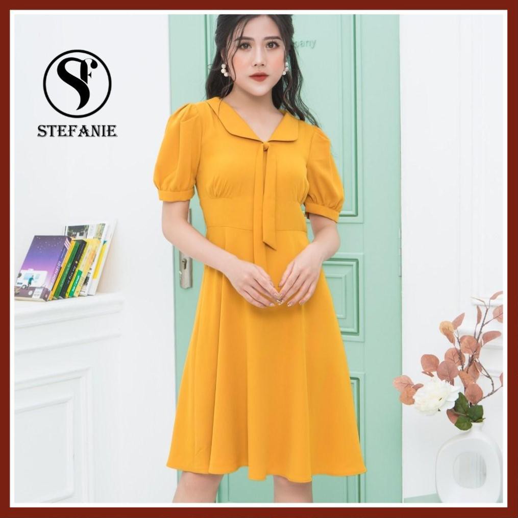 Váy Công Sở - Đầm Xòe form chuẩn , chất vải cao cấp đường kim mũi chỉ đẹp thiết kế độc quyền Stefanie