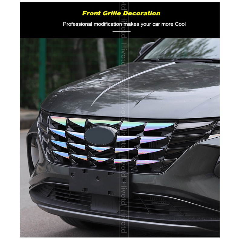 Miếng Dán Trang Trí Lưới Tản Nhiệt Trước Nhiều Màu Tùy Chọn Cho Hyundai Tucson NX4 2021 2022