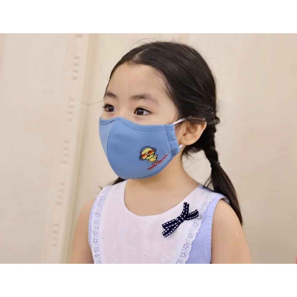 Bộ 2 cái Khẩu trang kháng khuẩn trẻ em NANO bạc HANVICO KIDS -  Sản phẩm Duy trì kháng khuẩn sau 30 lần giặt