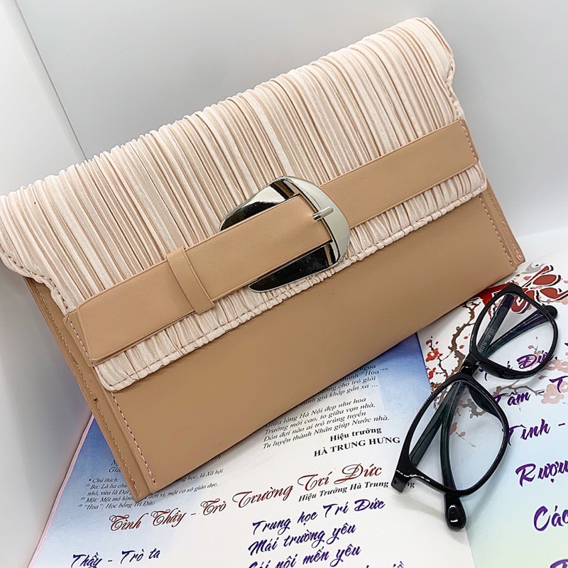 Clutch nữ cầm tay khoá cài ngang - Hàng QC cao cấp CLT185