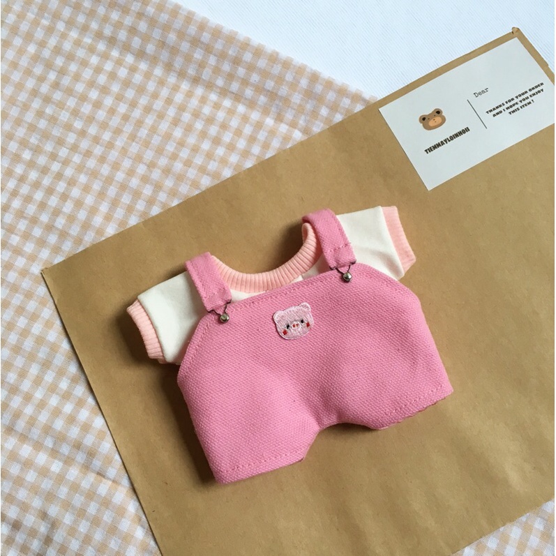 OUTFIT DOLL bộ đồ lợn cho doll 10cm 15cm & 20cm