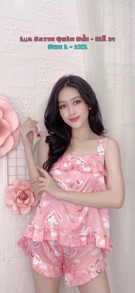 HÀNG CAO CẤP - SET ĐỒ BỘ LỤA SATIN QUẦN ĐÙI | BigBuy360 - bigbuy360.vn