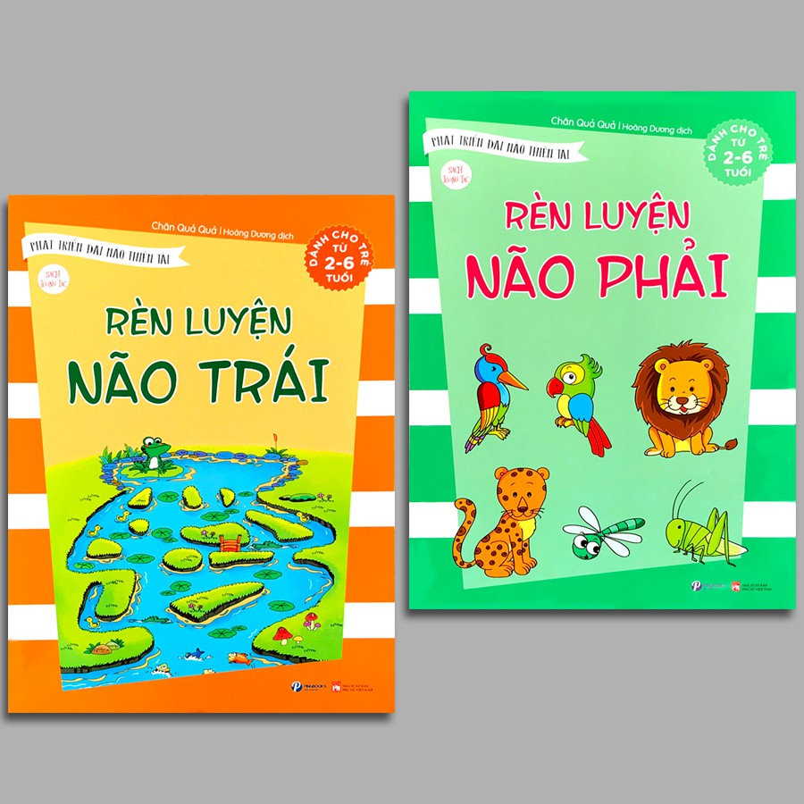 Sách - Phát triển đại não thiên tài - Rèn luyện não trái, não phải 2-6 tuổi (Combo 2 quyển, lẻ tùy chọn)