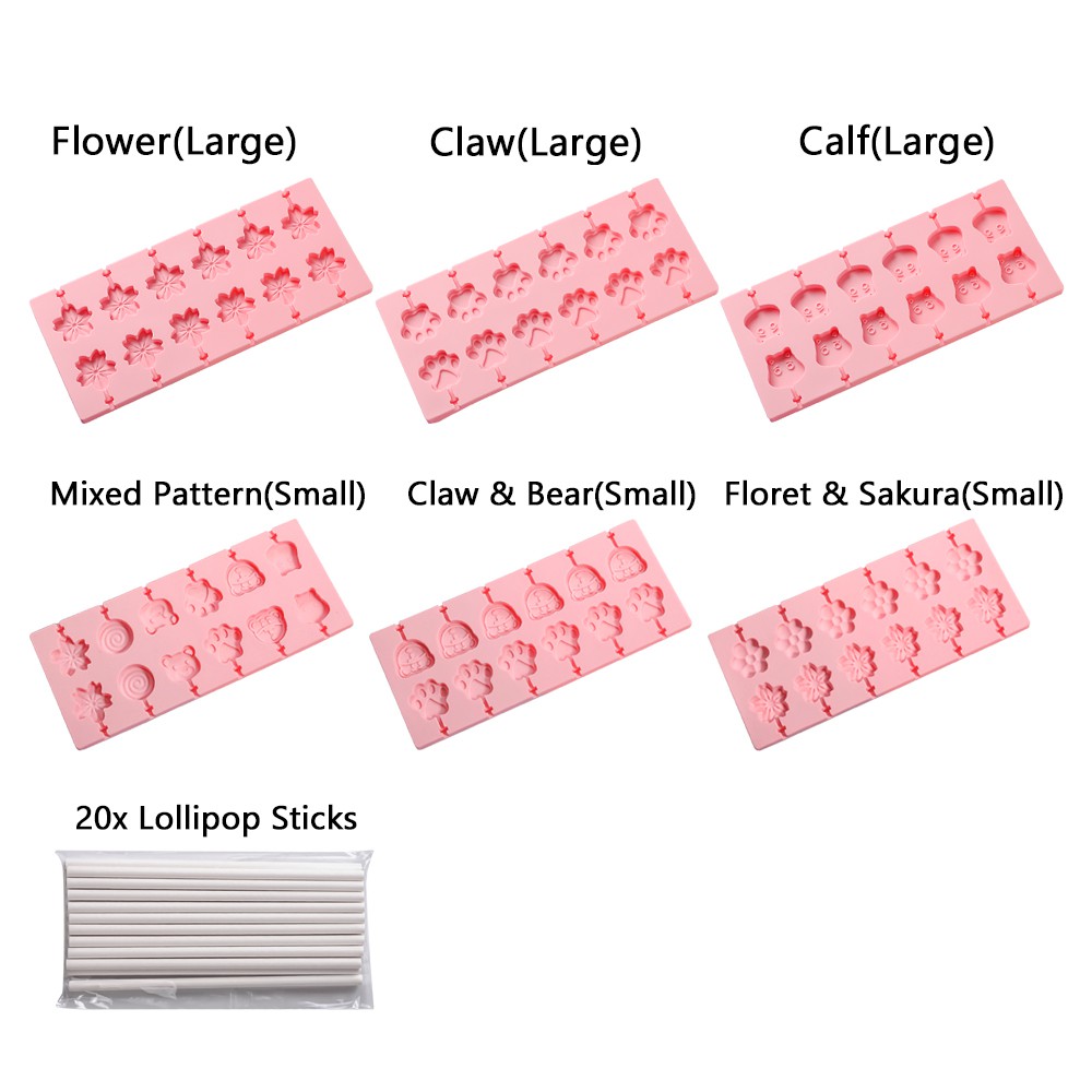 CONOPERY Khuôn Làm Bánh Kẹo Hình Bông Hoa Bằng Silicon