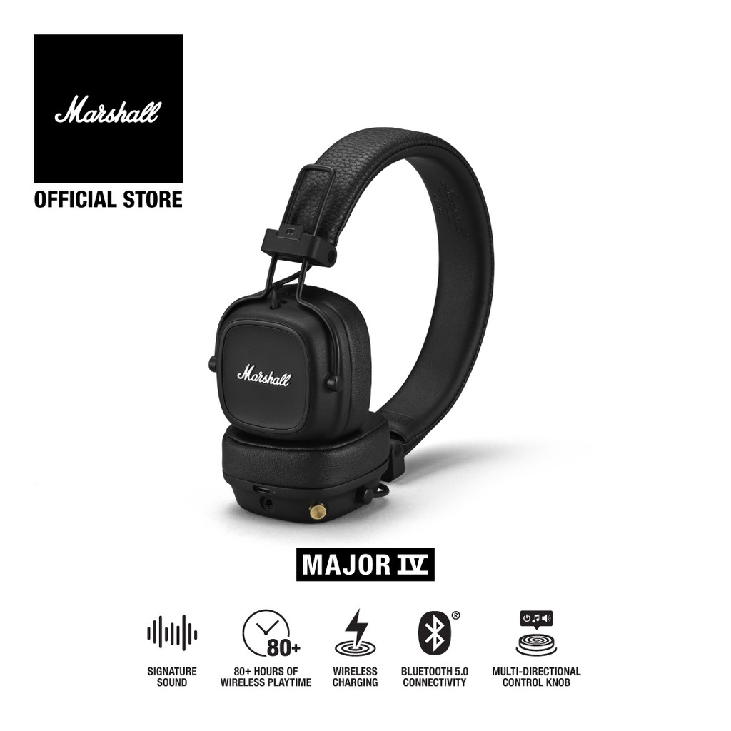 [Hàng chính hãng] Tai nghe Bluetooth Marshall Major IV - 80 giờ nghe nhạc không dây - 1 năm bảo hành