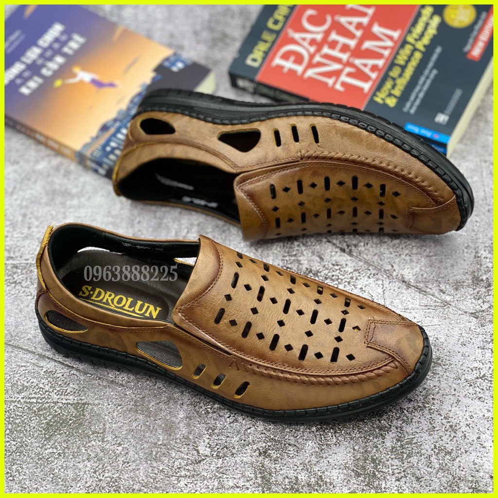 Giày Lười Nam Đẹp Cao Cấp - Chất Liệu Da Bò Nguyên Tấm Mềm Mại - Phong Cách Trẻ Trung Lịch Lãm HT005
