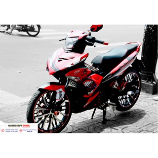 tem trùm xe exciter 150 đỏ đen tem xe exciter 150 dán xe máy đẹp