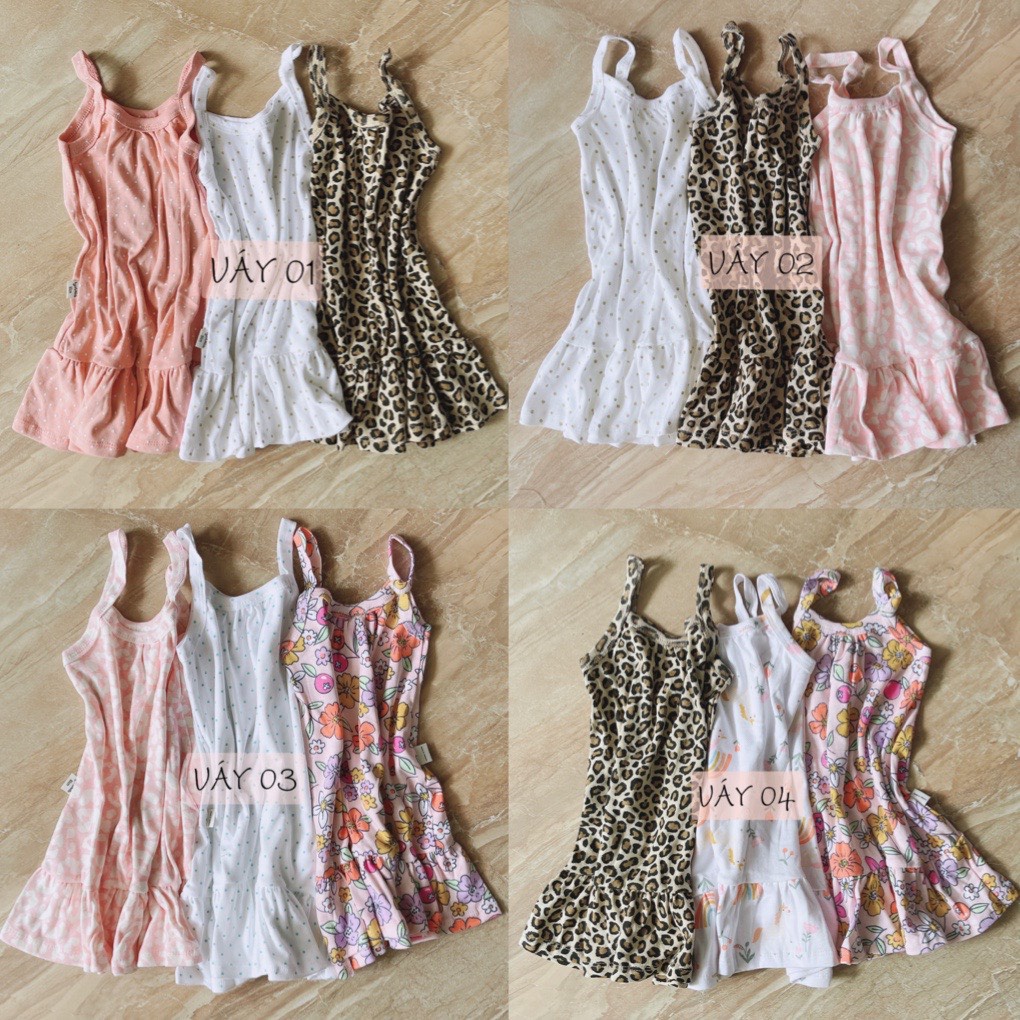 SET 3 VÁY 2 DÂY ĐUÔI CÁ SIÊU HOT CHO BÉ