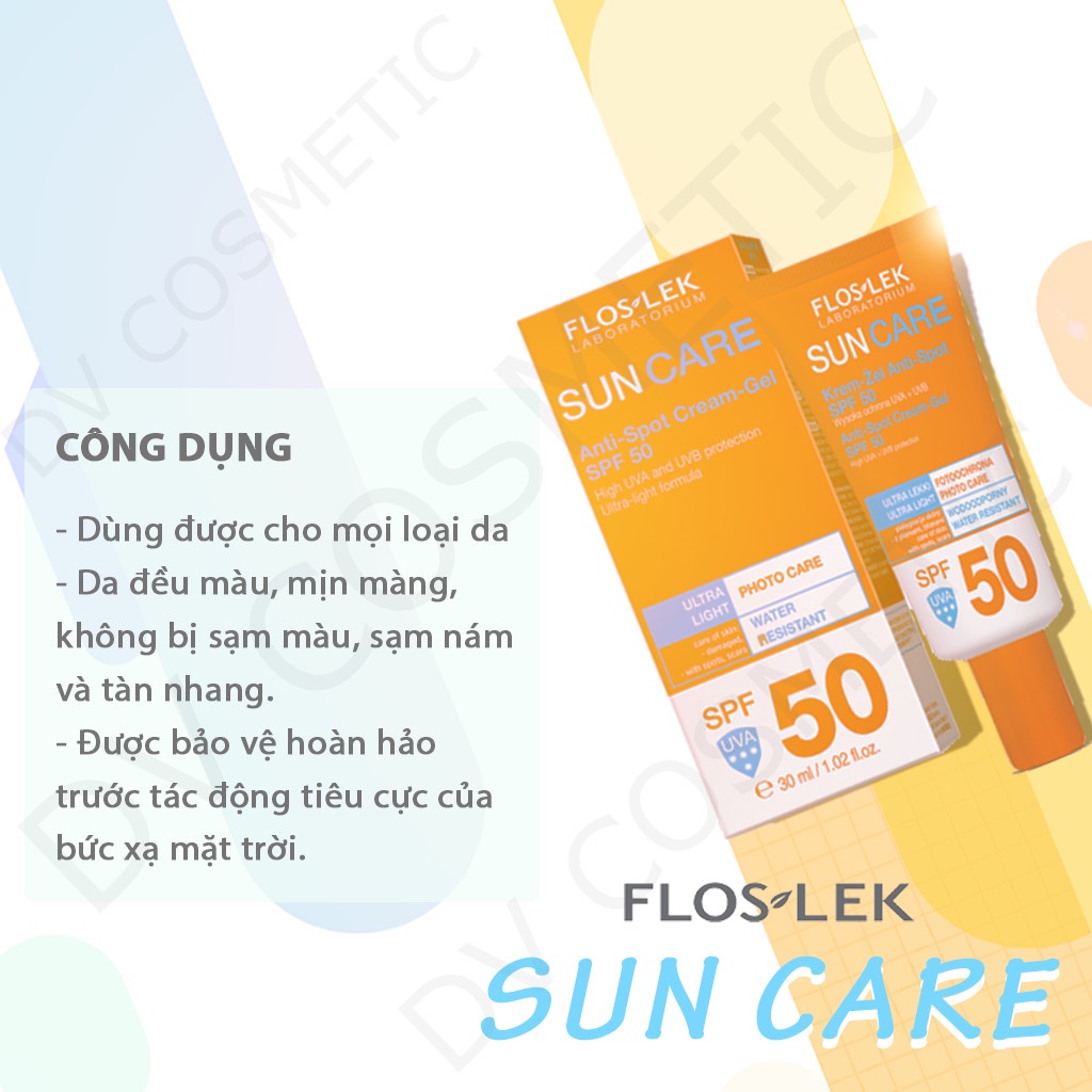 Kem chống nắng Floslek Anti Spot cream gel SPF 50+ 30ml