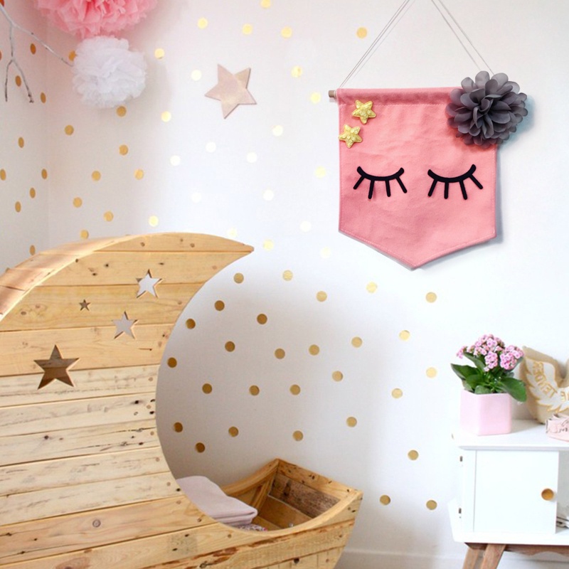 Phụ Kiện Treo Tường Trang Trí Phòng Ngủ / Phòng Khách Hình Lông Mi / Hoa Xinh Xắn