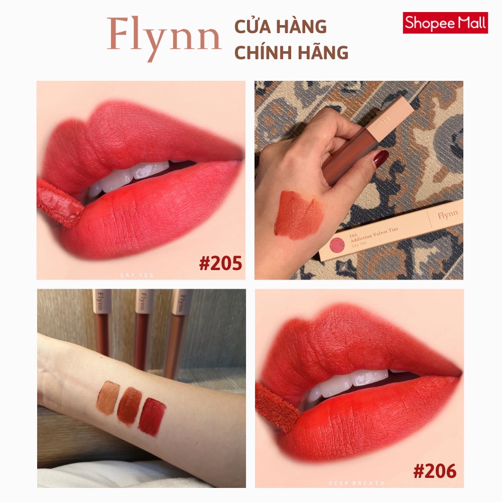 [Mã FLYNVT20 giảm đến 70%] Vol2.FW(201~206) Son kem lì Flynn Addiction Velvet Tint 3.5g | BigBuy360 - bigbuy360.vn