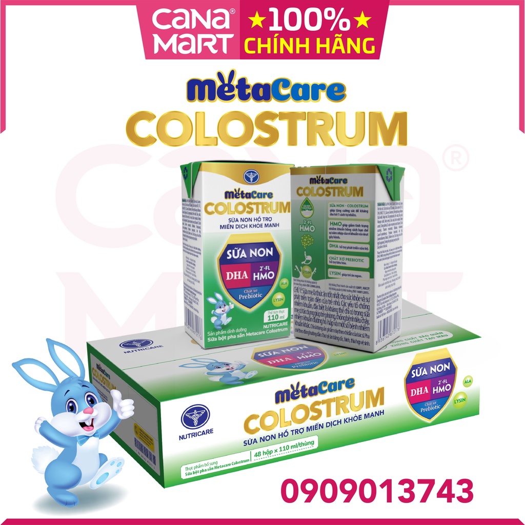 Thùng sữa nước Metacare COLOSTRUM sữa non hỗ trợ miễn dịch (110ml)