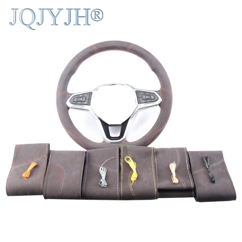 Vỏ Bọc Vô Lăng Xe Hơi Bằng Da Lộn Chống Trượt