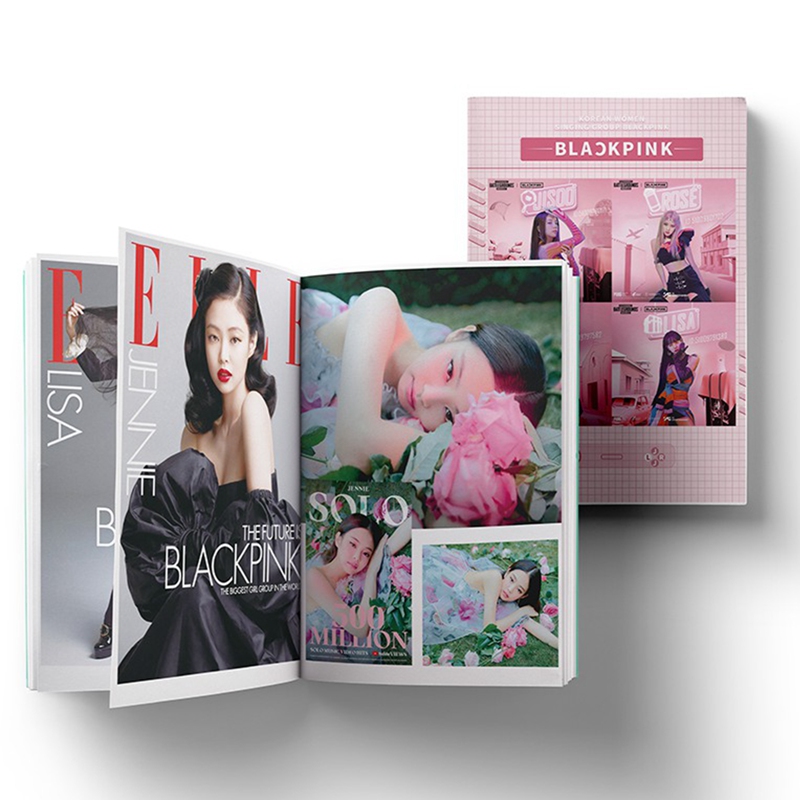 Bộ 54 thẻ lomo in hình ảnh thành viên nhóm nhạc Kpop BlackPink bằng PVC mini trong suốt dành cho người hâm mộ