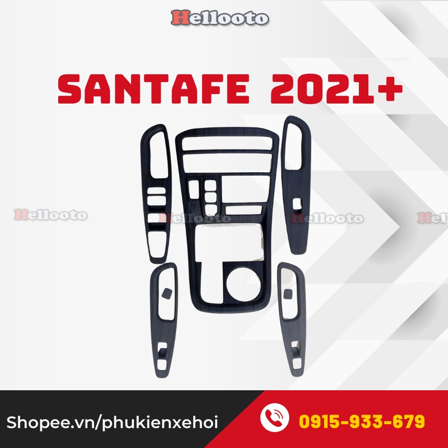 [Mã LIFEAU5SALE giảm 10% đơn 50K] Ốp Nội Thất Vân Đá Cao Cấp xe Hyundai Santafe 2021 2022 - bộ 5 chi tiết