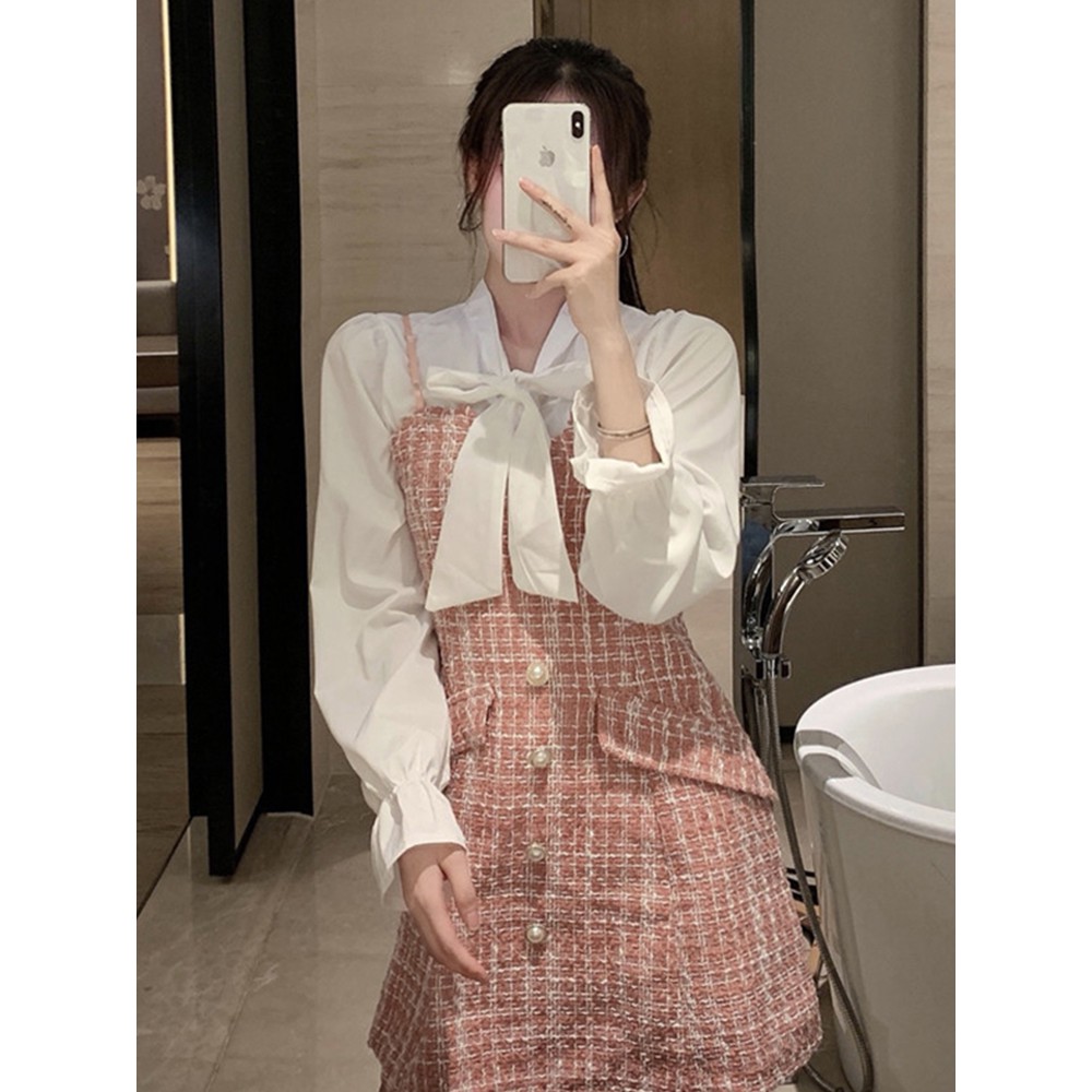 Set váy ulzzang tiểu thư có bán lẻ hai màu