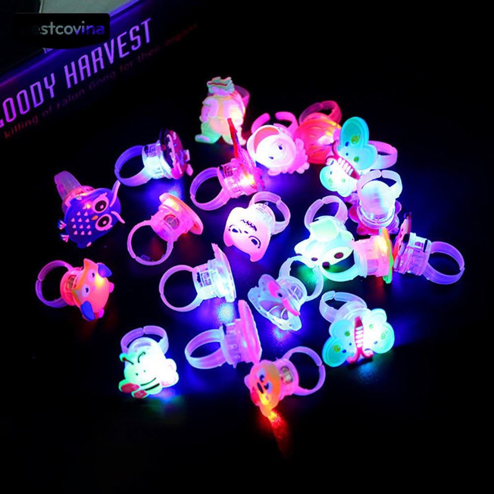 Nhẫn Hình Gấu Hoạt Hình Có Đèn Led Dễ Điều Chỉnh