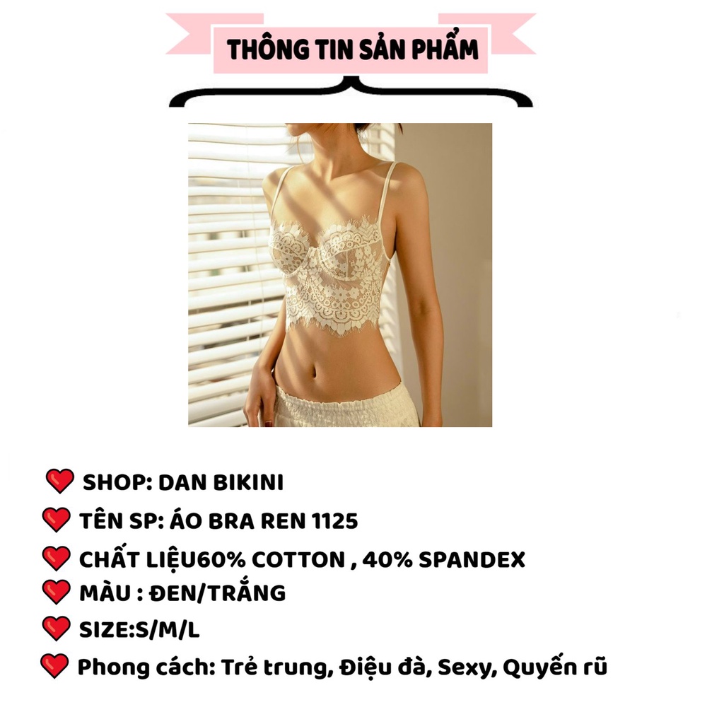 Áo Bra Nữ Ren cao cấp - Áo Lót Nữ đệm mỏng có gọng siêu gợi cảm sexy mã 1125