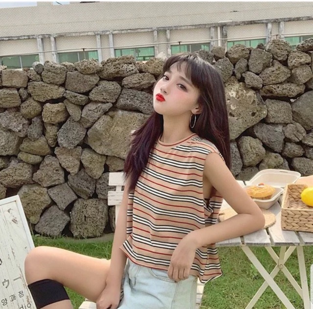 Áo tanktop kẻ siêu hot