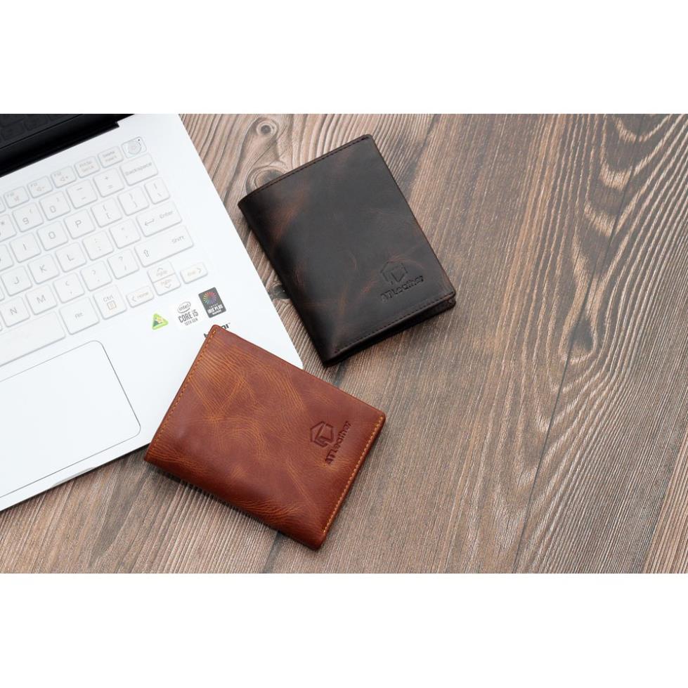 Ví đứng da bò Anh Tho Leather 063D- Da Pull up Highlight *