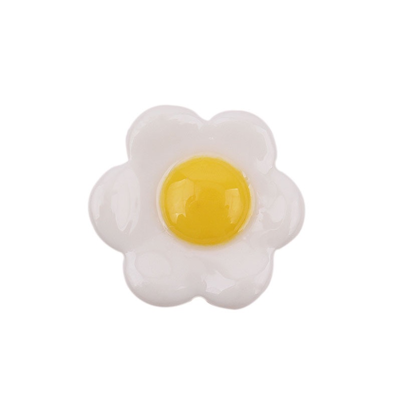 Set 20 Phụ Kiện Trang Trí Điện Thoại/Tủ Lạnh Hình Trứng Ốp La Bằng Nhựa Resin Dễ Thương Diy