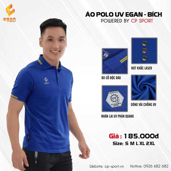 Áo Polo Thể Thao Chống Tia UV EGAN 02 - Vải Thể Thao Cao Cấp, Thoáng Khí, Thấm Hút Mồ Hôi