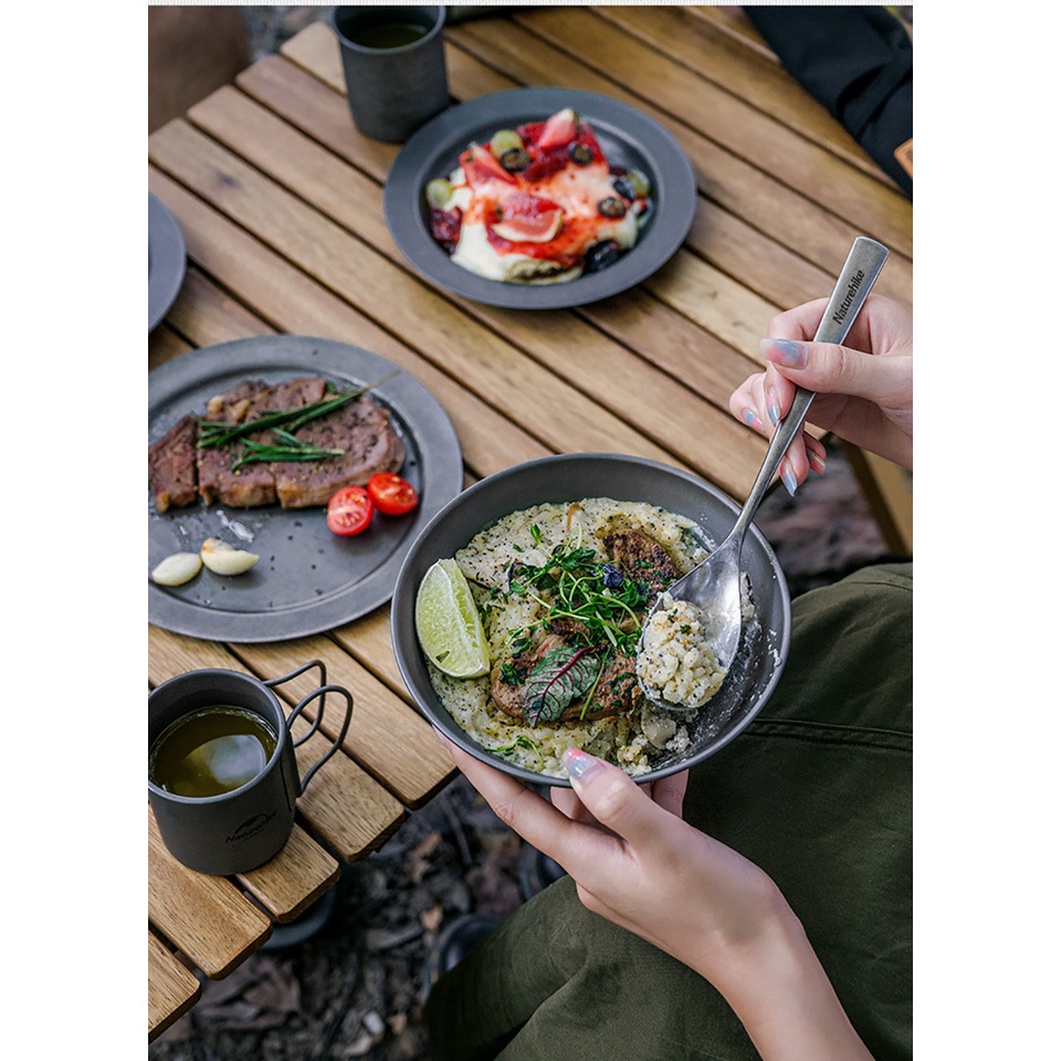 Bộ dụng cụ dao muỗng nĩa Naturehike NH21SJ003 phù hợp cắm trại dã ngoại A366