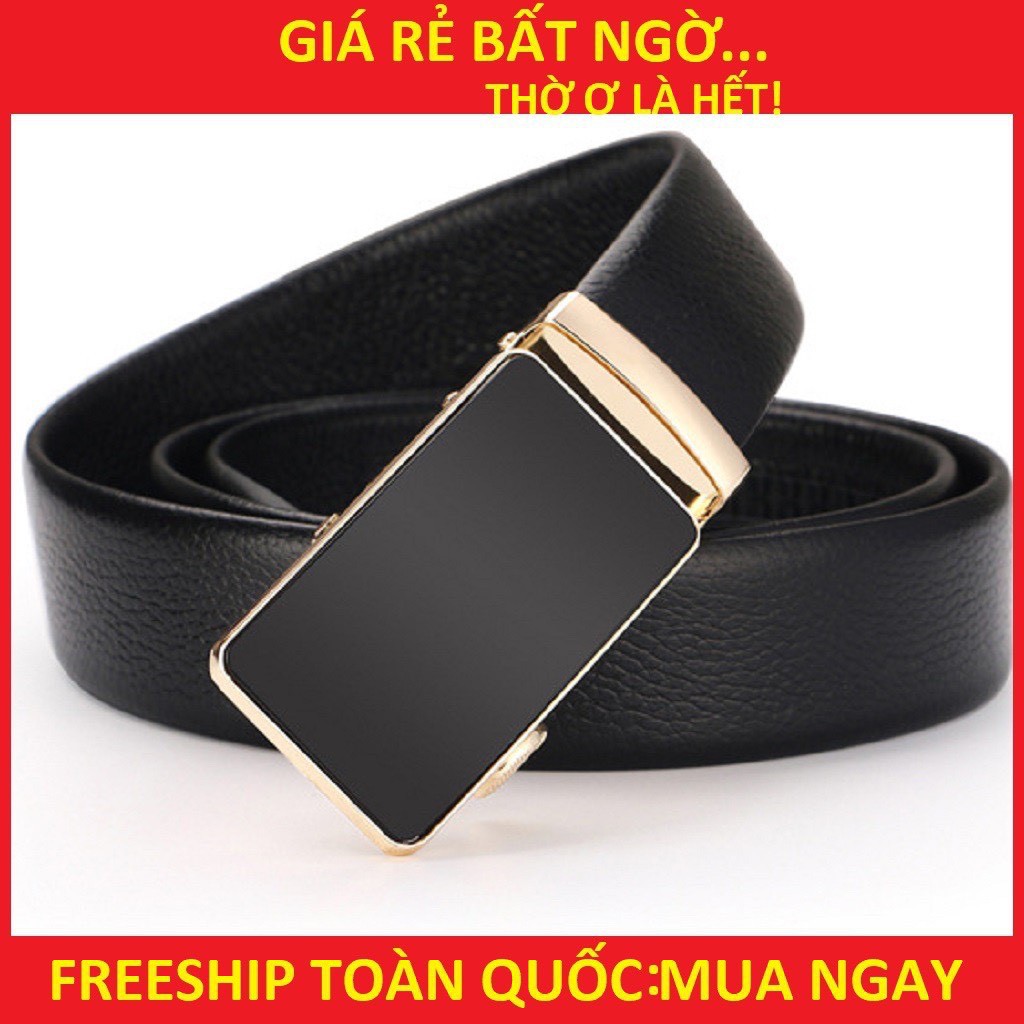 Thắt Lưng Da Nam Khóa Tự Động Cao Cấp Dây Nịt Nam Da Bò Chính Hãng Baellerry Dây 2 Da May Viền 2 Bên ( GIÁ RẺ+ĐẸP+CHẤT )