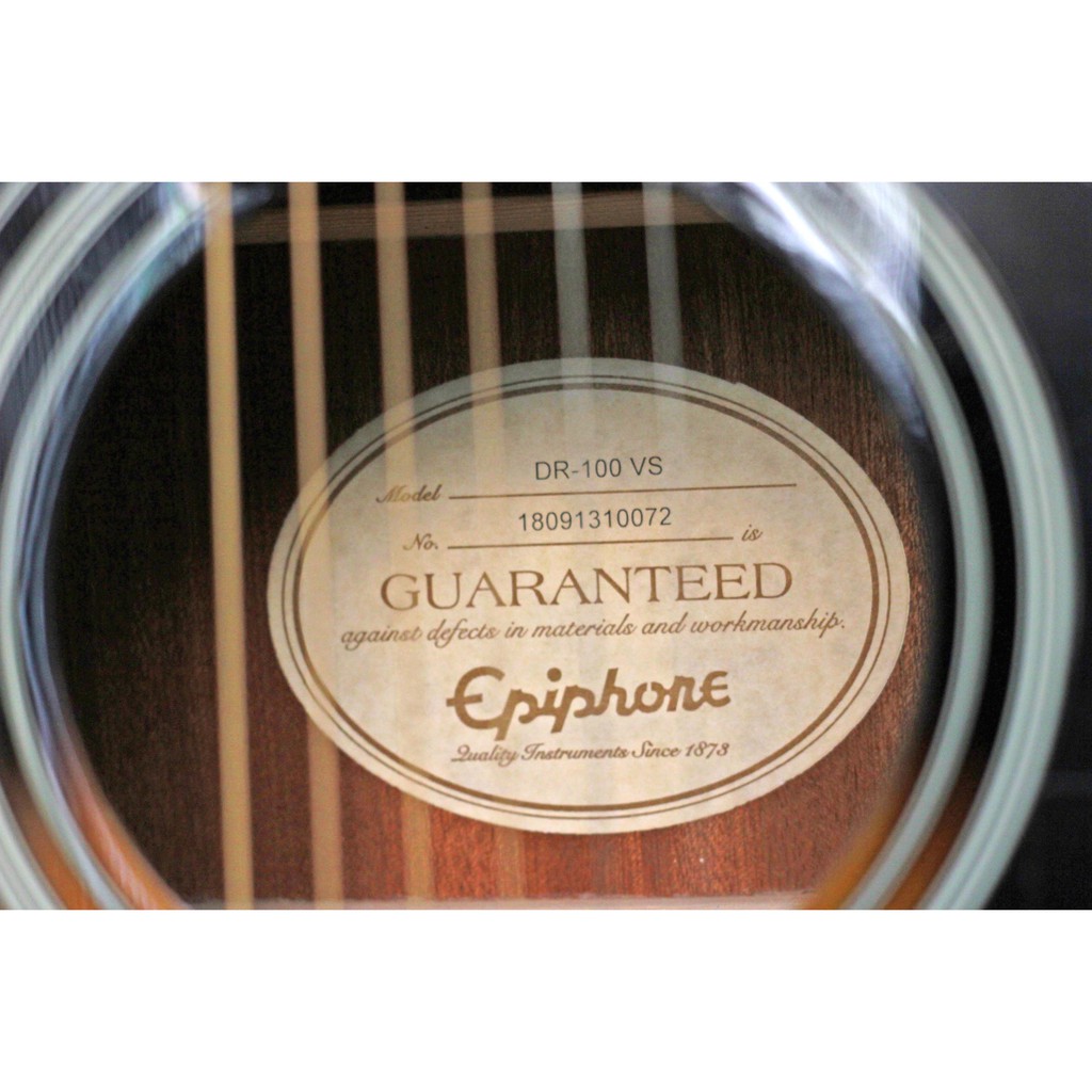 Đàn Guitar Acoustic Epiphone DR-100 Vintage Sunburst+ Tặng bao mỏng +capo + pic + ty chỉnh cần