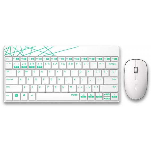 Bộ bàn phím và chuột không dây Rapoo 8000S - Hàng chính hãng